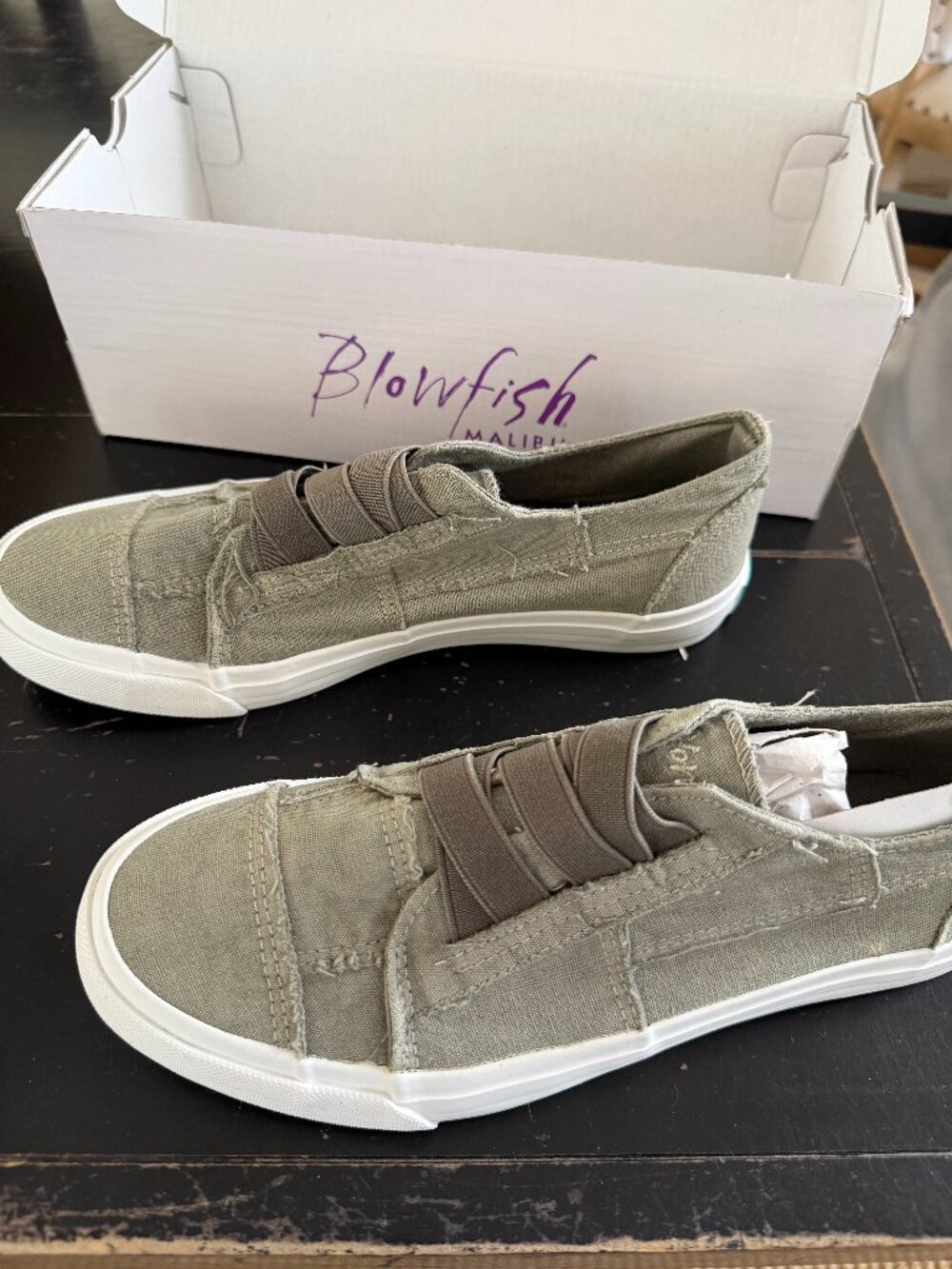 Blowfish Malibu Slip-On Canvas Sneakers | Sage/Olive Green